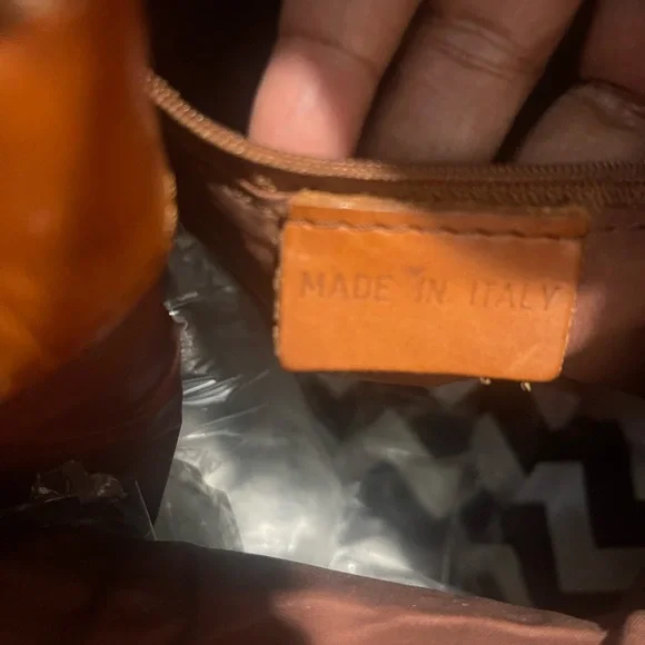 Elegant Vintage Italian Ellepi Brown Leather Tote/Slingback Bag - Picture 4 of 5